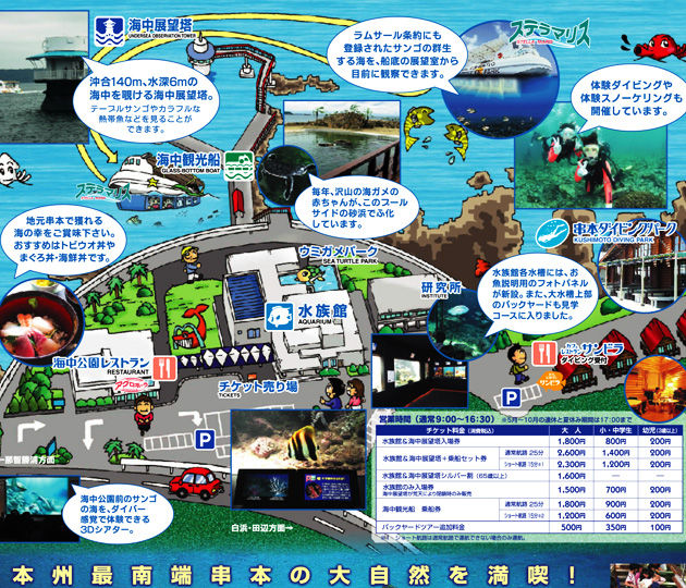 串本駅から海中公園まで自転車